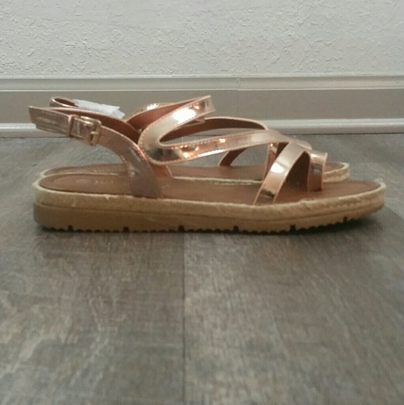 Festival Rose Gold Gladiator Sandals 8 - Picture 3 of 8